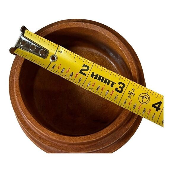 Kamani Wood Bowl Wooden Trinket Dish Boho Rustic Guitar Music Gift Jewelry Mini - Picture 6 of 7